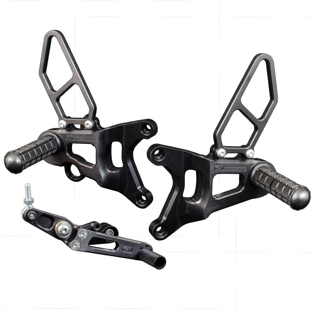 05-0780B MV Agusta F3 675 2012-19, F3 800 2013-19, Brutale 675 2013-16,  Brutale 8002013-19 Complete Rearset Kit w/ Pedals - STD/GP Shift - Woodcraft Technologies