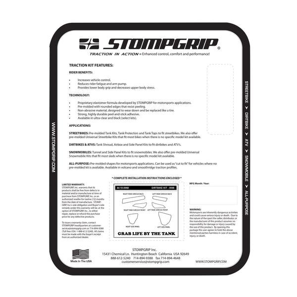 STOMPGRIP Husqvarna FX 350/450 17-18 Dirt Bike 3D Griptape Kit (0068-3)