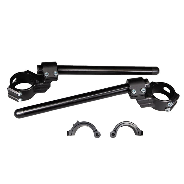 12-2755D BMW S1000RR Side Mount 35mm Rise Adjustable Angle Clipon Risers, 55mm w/ OEM Clipon Delete