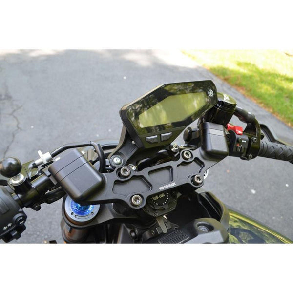 Clipon Adapter Plate w/ Std. Black Bars Yamaha FZ-09 2014-17, XSR900 2016-2020, FJ-09 2015-2016 - Woodcraft Technologies