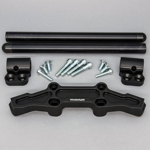 Clipon Adapter Plate w/ Std. Black Bars Kawasaki NINJA 650 2006-2016, ER6N 2009-2011 - Woodcraft Technologies