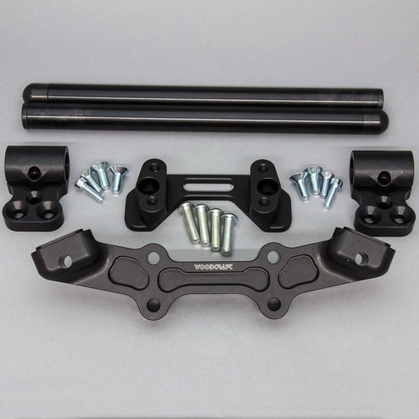 Clipon Adapter Plate w/ Std. Black Bars Ducati Monster 1200 - Woodcraft Technologies