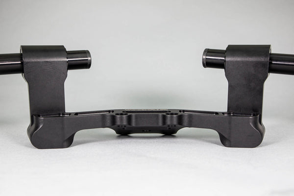 Adjustable Riser Clipon Adapter Plate w/ XL Black Bars Ducati Monster 696/796/1100 - Woodcraft Technologies