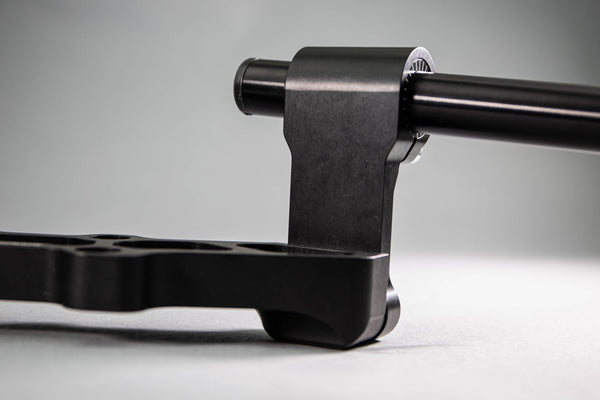 Adjustable Riser Clipon Adapter Plate w/ XL Black Bars Ducati Monster 696/796/1100 - Woodcraft Technologies