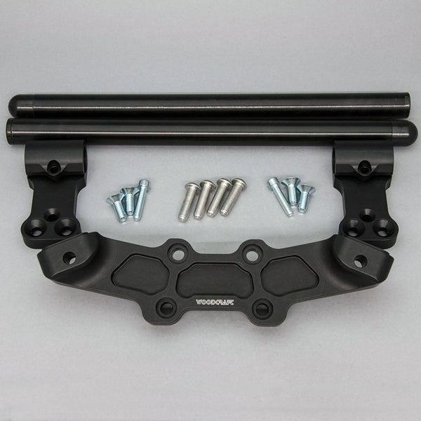 Clipon Adapter Plate w/ XL Black Bars Ducati Monster 696/796/1100 - Woodcraft Technologies