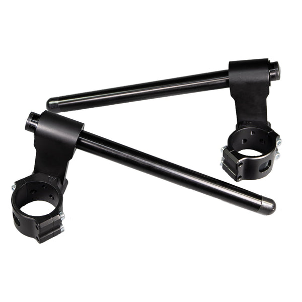 BMW R Nine T 55mm Adjustable Angle 75mm Rise Clip-on Riser Assembly with Standard Black Bars - Woodcraft Technologies