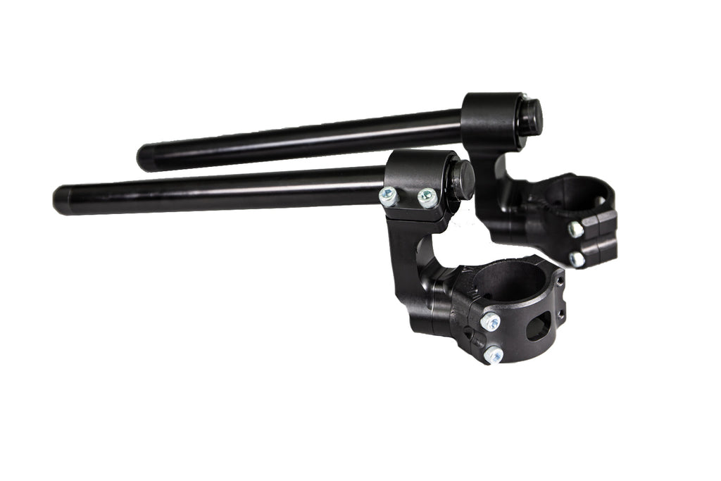 Aprilia Tuono V4 1100 2015-20 51mm Side Mount 75mm Rise Eccentric Adjustable Clip-on Riser - Woodcraft Technologies