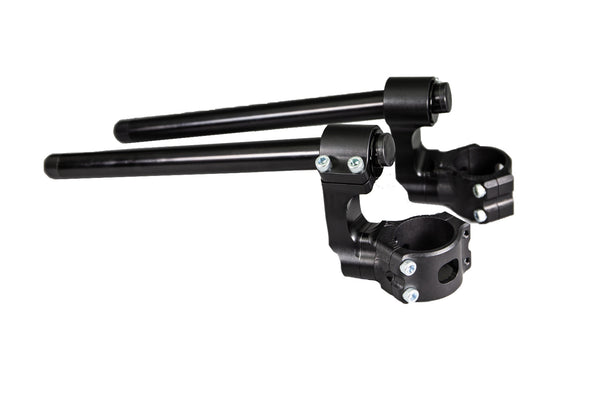 Aprilia Tuono V4 1100 2015-20 51mm Side Mount 75mm Rise Eccentric Adjustable Clip-on Riser - Woodcraft Technologies