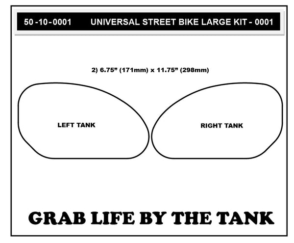 STOMPGRIP Universal Street Bike: Large Sport Bike Tank Grips (0001)