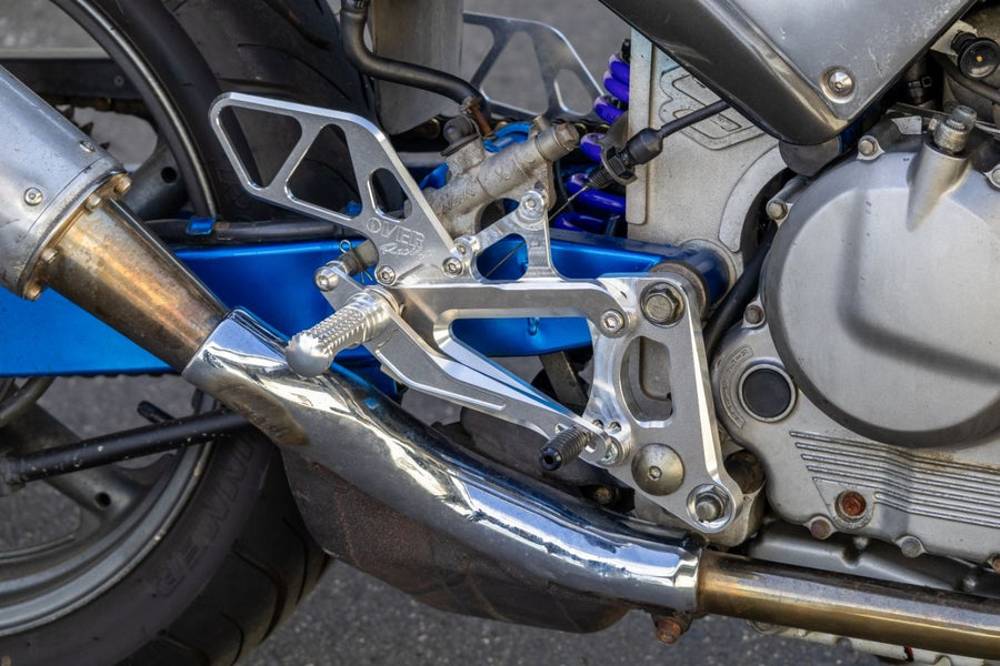 OVER Racing 4-Position Rearset Kit Silver for Suzuki Goose 250 / 350