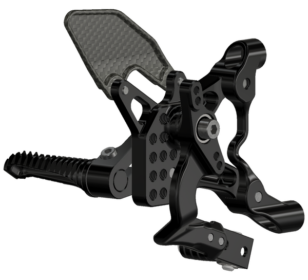 Rear Set Kit, Ducati V2, 2020-2024, Black 516110B