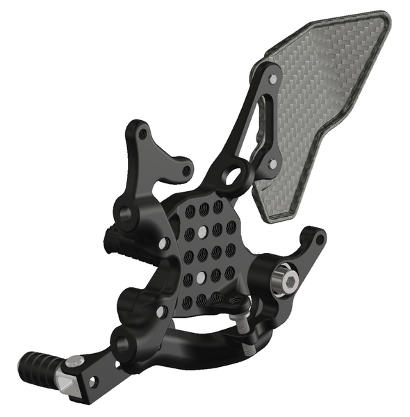 Rear Set Kit, Ducati V2, 2020-2024, Black 516110B
