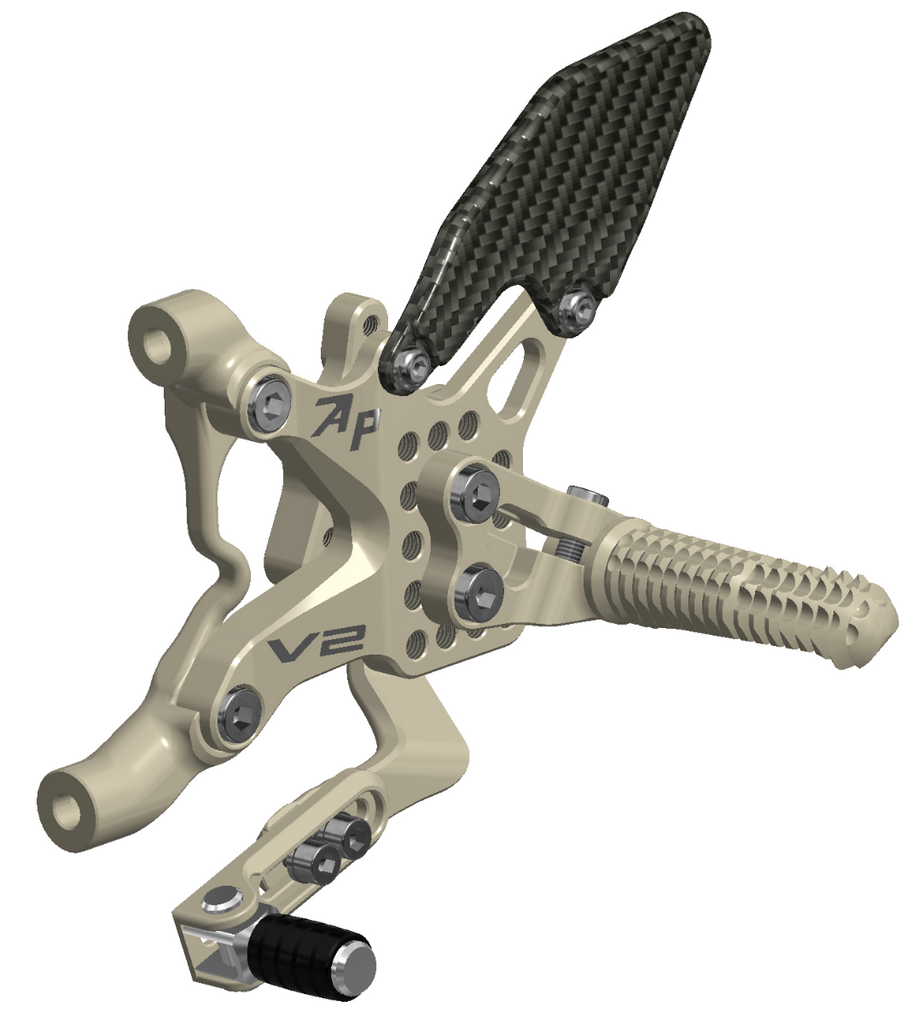 Rear Set Kit, Ducati V2, 2020-2024, Aero Hard 516110G