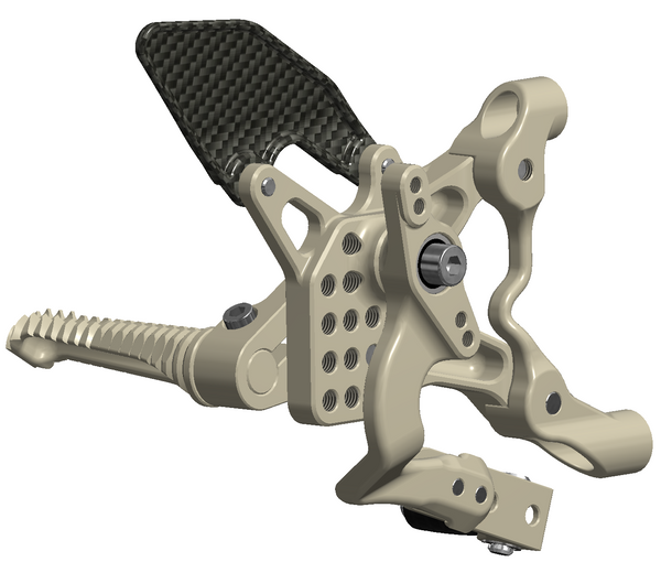 Rear Set Kit, Ducati V2, 2020-2024, Aero Hard 516110G