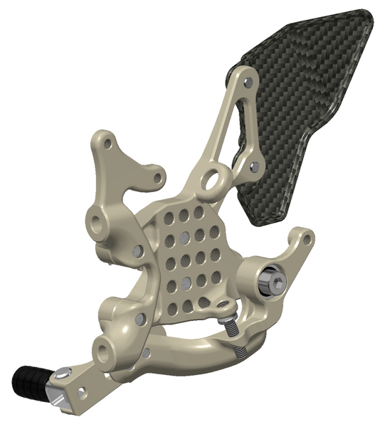 Rear Set Kit, Ducati V2, 2020-2024, Aero Hard 516110G