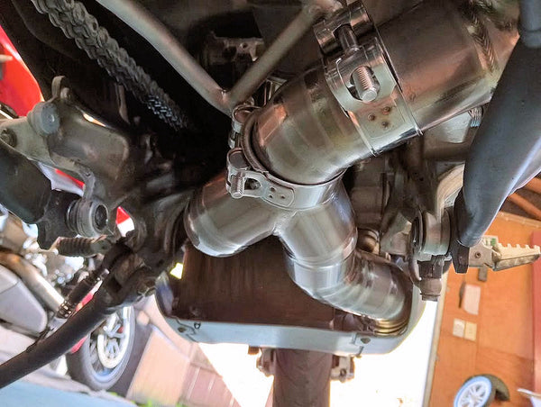 Ducati Multistrada V4 Titanium Slip-On Muffler & Cat-Delete 2021-2024