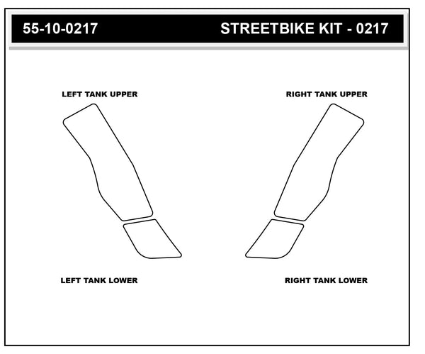 STOMPGRIP BMW R1300 GS 24-25 Tank Grips (0217)