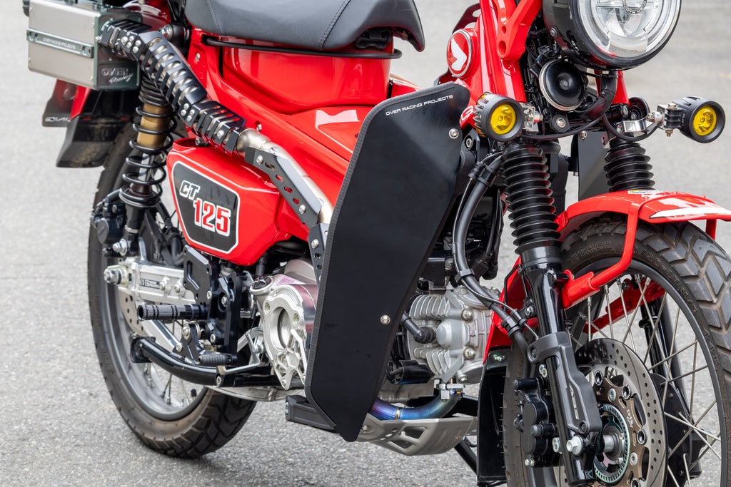 OVER Racing Optional Leg Shield for OVER Racing Down Tube Black CT125(20-22)(23-) | 57-06-081B image 1