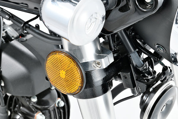 OVER Racing Reflector Bracket Silver DAX125(22-) MONKEY125(18-) GROM(21-) | 57-123-05 image 1