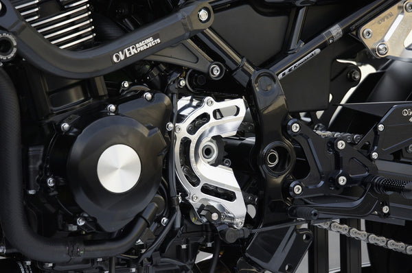 OVER Racing Sprocket Cover with Shift Shaft Support Gunmetal Z900RS | 57-71-11GM image 2