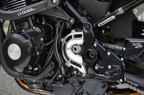 OVER Racing Sprocket Cover with Shift Shaft Support Gunmetal Z900RS | 57-71-11GM image 3