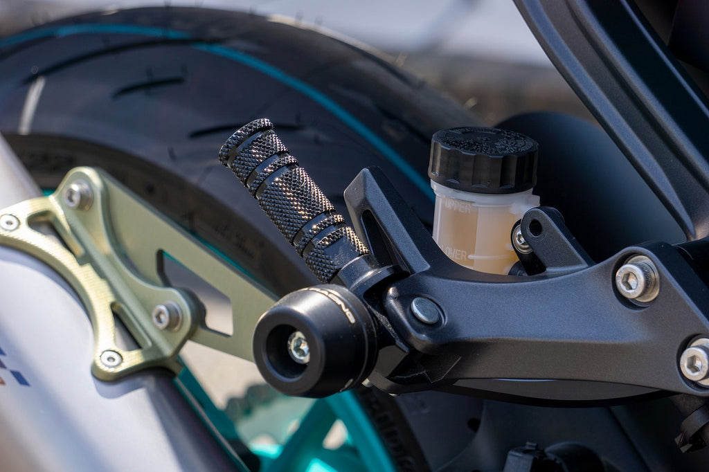 OVER Racing Passenger Footpeg Sliders Black MT-09(21-)/YZF-R7(22-) | 59-452-04B image 1