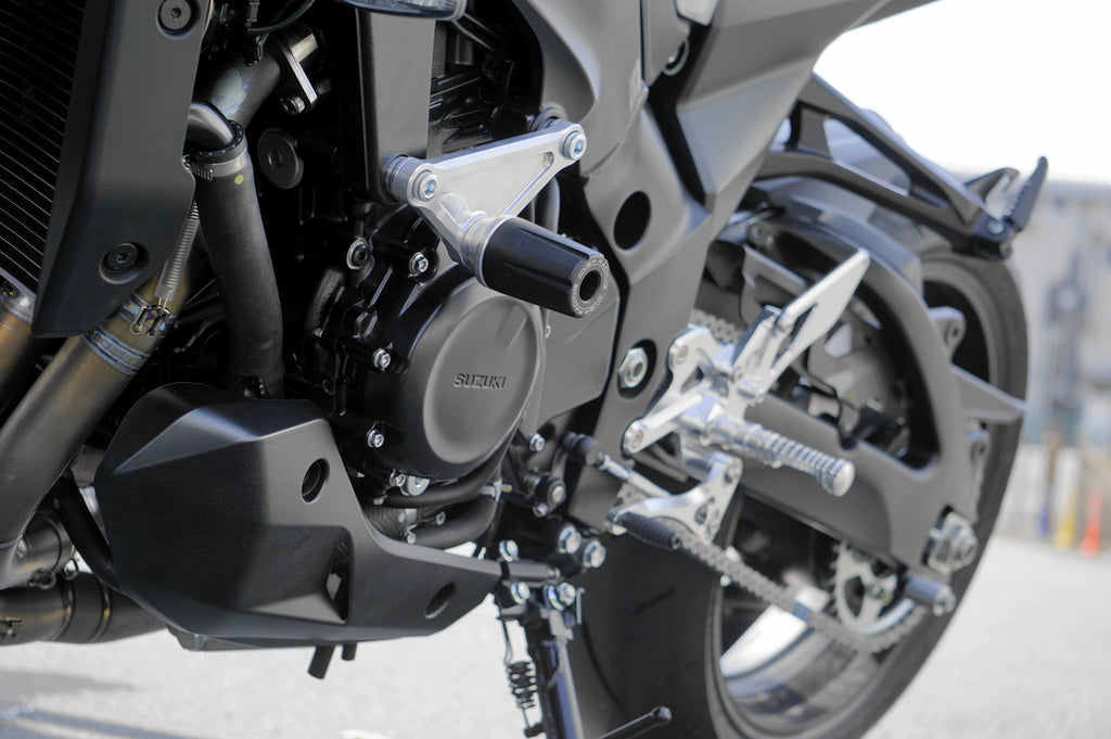 OVER Racing Engine Sliders Silver KATANA(19-) | 59-56-012 image 1