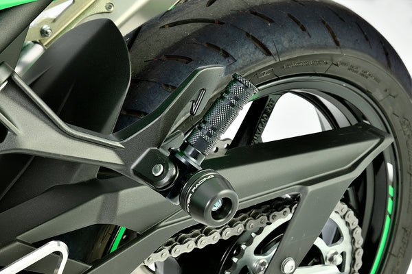 OVER Racing Passenger Footpeg Sliders Black KAWASAKI | 59-86-04B image 1