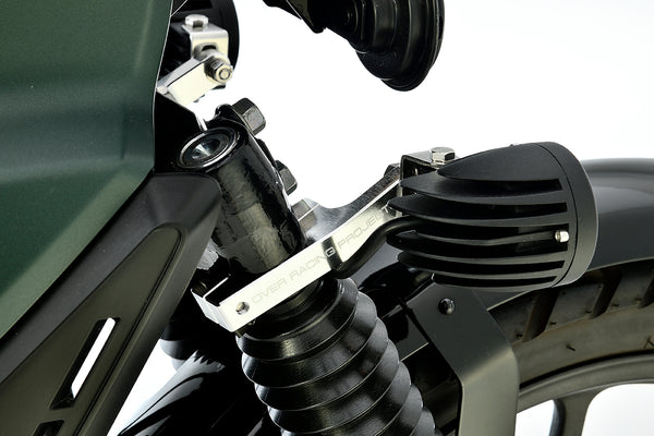 OVER Racing Fog Light Bracket Silver Cross Cub 110(22-) | 62-125-01 image 1