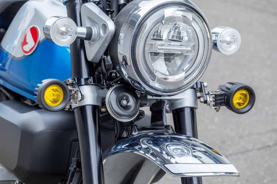 OVER Racing Universal Fog Light Bracket Black UNIVERSAL for 45 mm Diameter | 62-98-01B image 1
