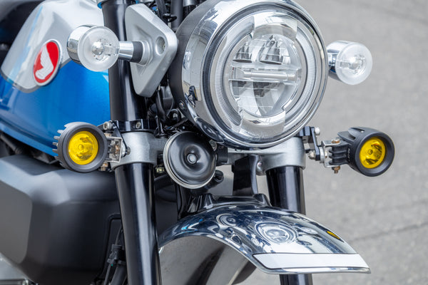 OVER Racing Universal Fog Light Bracket Black UNIVERSAL for 45 mm Diameter | 62-98-01B image 1