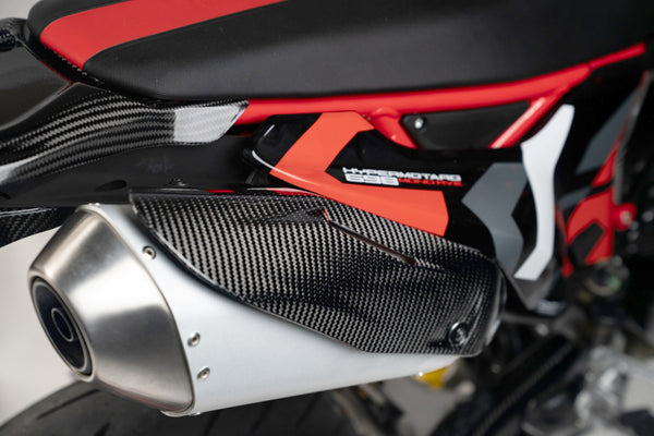 CMT Compositi Carbon Exhaust Heat Guard | Ducati Hypermotard 698 Mono / Ducati Hypermotard 698 Mono RVE | DH0011