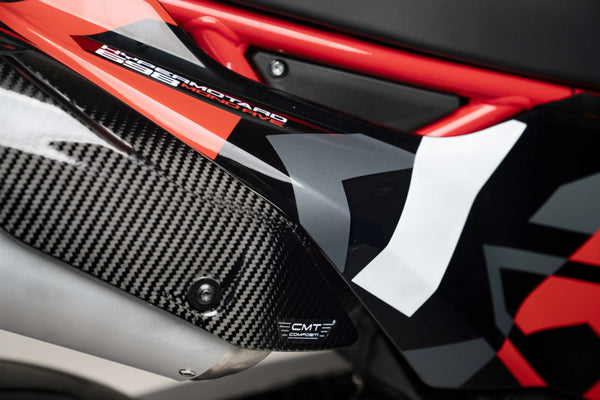 CMT Compositi Carbon Exhaust Heat Guard | Ducati Hypermotard 698 Mono / Ducati Hypermotard 698 Mono RVE | DH0011