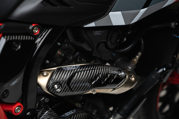 CMT Compositi Carbon Exhaust Heat Guard | Ducati Hypermotard 698 Mono / Ducati Hypermotard 698 Mono RVE | DH0013