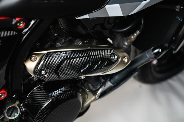 CMT Compositi Carbon Exhaust Heat Guard | Ducati Hypermotard 698 Mono / Ducati Hypermotard 698 Mono RVE | DH0013