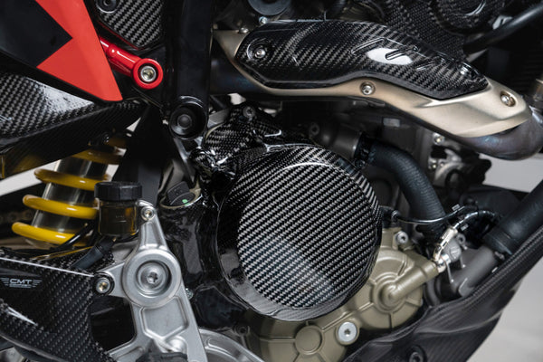 CMT Compositi Carbon Clutch Cover Guard | Ducati Hypermotard 698 Mono / Ducati Hypermotard 698 Mono RVE | DH0016