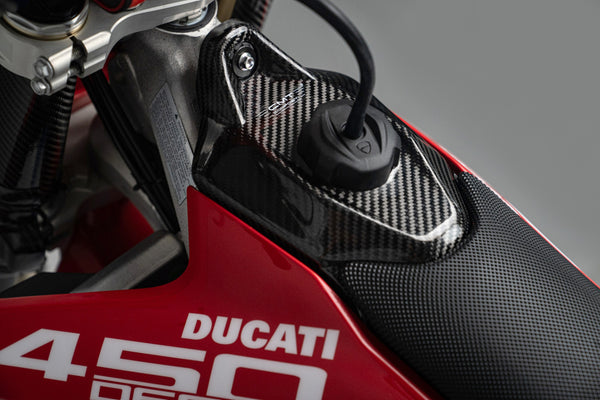 CMT Compositi Carbon Fuel Tank Cover | Ducati DESMO 250 MX | DMX0026