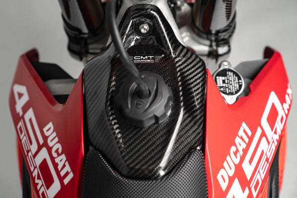 CMT Compositi Carbon Fuel Tank Cover | Ducati DESMO 250 MX | DMX0026