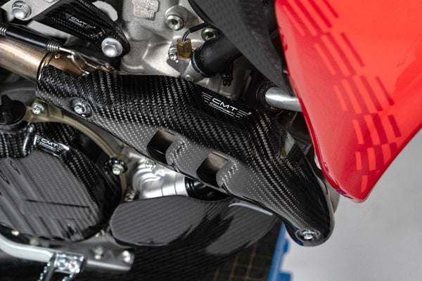 CMT Compositi Carbon Exhaust Heat Guard | Ducati DESMO 450 MX / Ducati DESMO 450 SM | DMX0022
