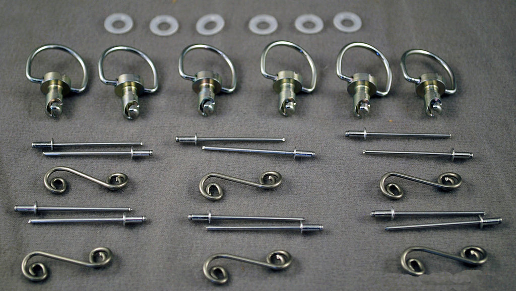 71-7099 Rivet Type Dzus Fasteners, 6 pack