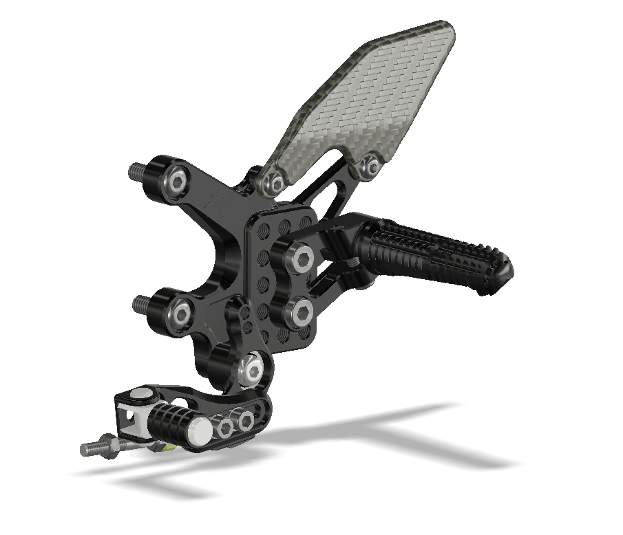 Rear Set Kit, Aprilia RSV4 17- , Tuono 17- , Black 712110B