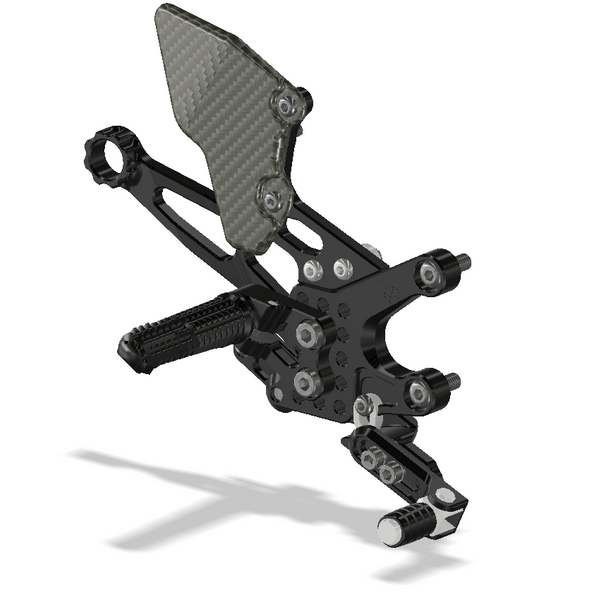 Rear Set Kit, Aprilia RSV4 17- , Tuono 17- , Black 712110B