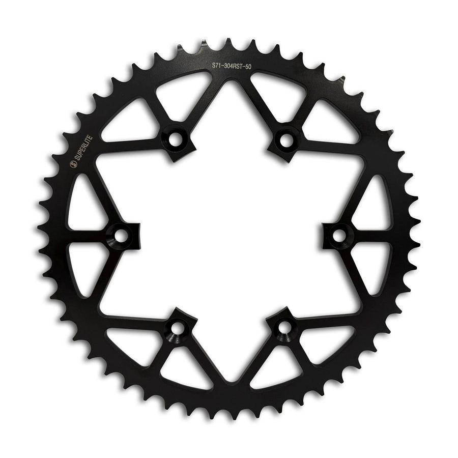 Superlite New! RSX Series 520 Pitch Black Steel Rear Race Sprocket - SKU# 71304RST