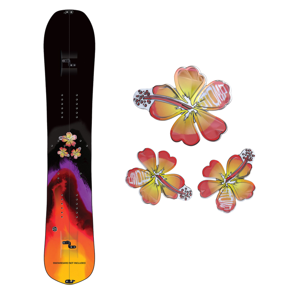 Snowboard Stomp Pad : Cute : Traction : HIBISCUS