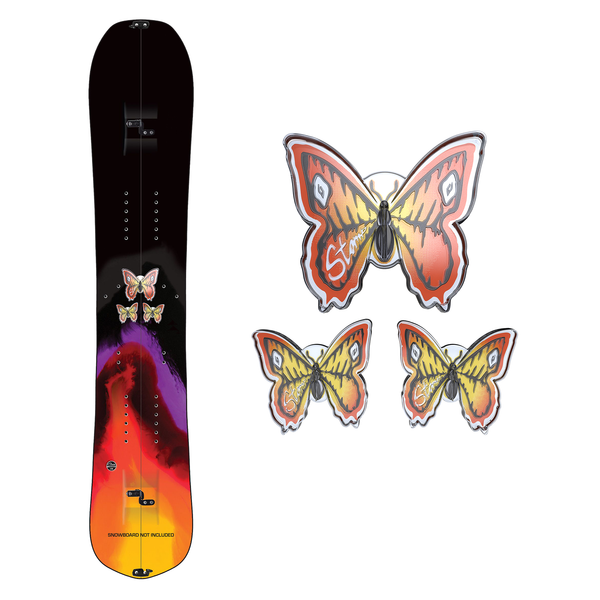 Snowboard Stomp Pad : Cute : Traction : BUTTERFLIES