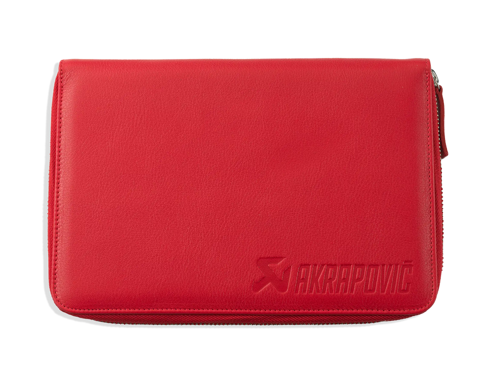 AKRAPOVIC Leather goods Default Leather Zip Notebook (M) red 800939