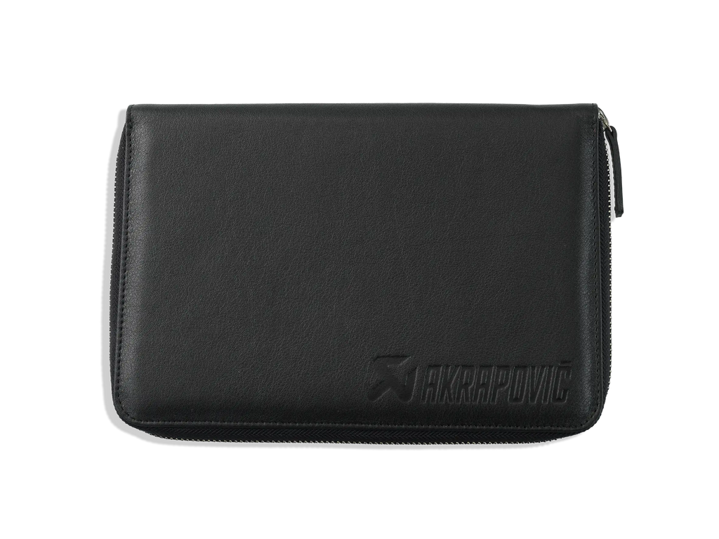 AKRAPOVIC Leather goods Default Leather Zip Notebook (M) black 800940