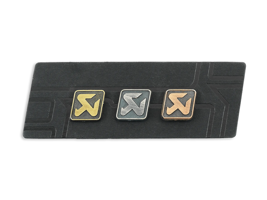 AKRAPOVIC Pins/Badges Default Copper/silver/brass pin set - medium 800983