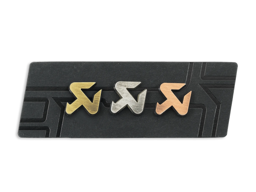 AKRAPOVIC Pins/Badges Default Cut copper/silver/brass pin set 800984
