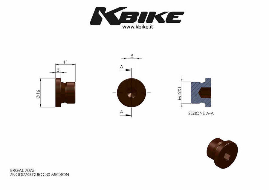 KBIKE Cap M12x1 KM002D